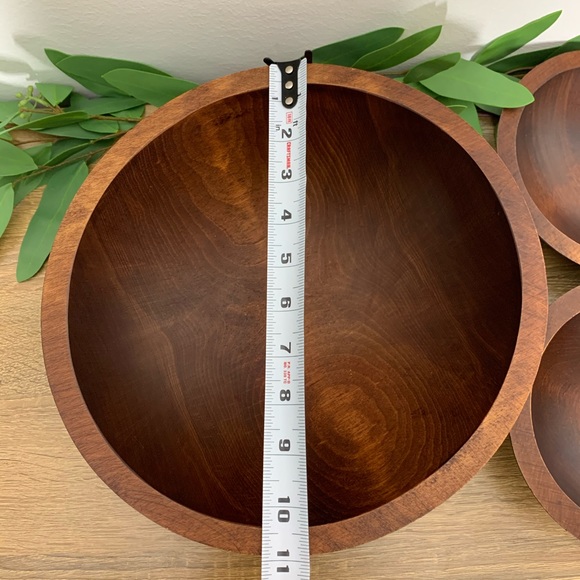 Baribocraft Set/4 wood Salad Snack Serving Bowls - Picture 4 of 9